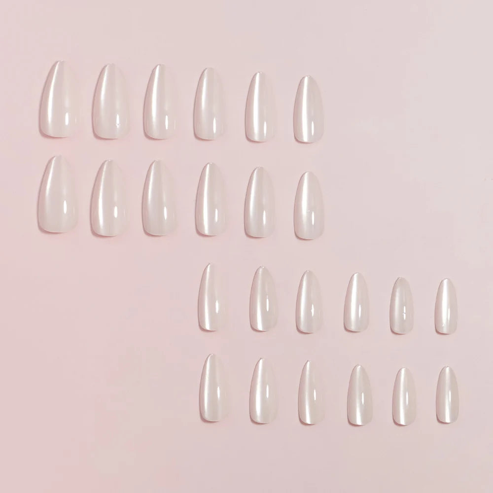 Press-On Nails Self-Adhesive Almond Set of 24