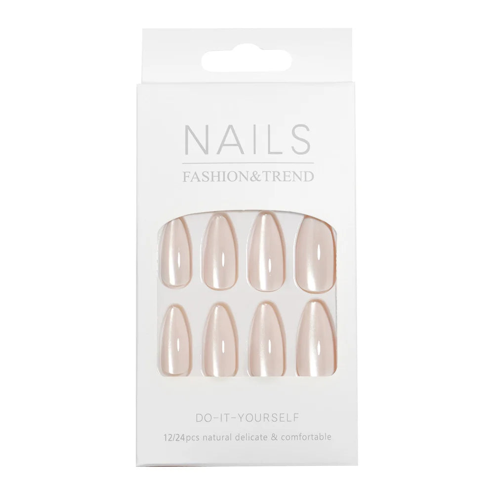 Press-On Nails Self-Adhesive Almond Set of 24