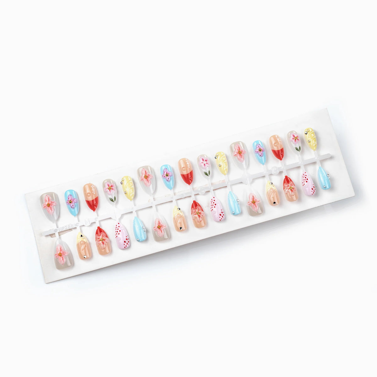 Press-On Nails Self-Adhesive Floral Pastel