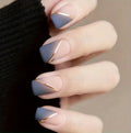 Press-On Nails Self-Adhesive Geometric Lavender Set of 24