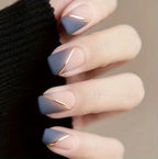 Press-On Nails Self-Adhesive Geometric Lavender Set of 24