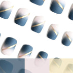 Press-On Nails Self-Adhesive Geometric Lavender Set of 24