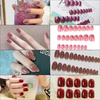 Press-On Nails Self-Adhesive High-Gloss Multiple Sizes
