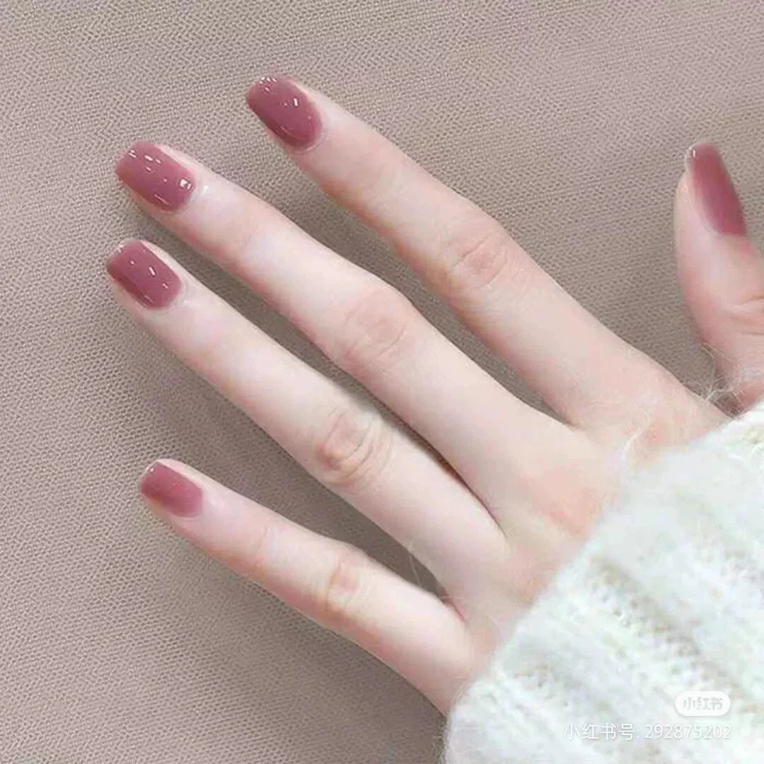 Press-On Nails Self-Adhesive High-Gloss Multiple Sizes