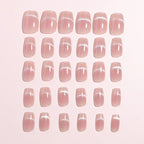 Press-On Nails Self-Adhesive Natural Lightweight Set of 30