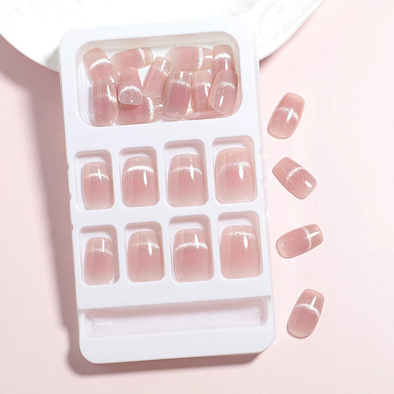 Press-On Nails Self-Adhesive Natural Lightweight Set of 30
