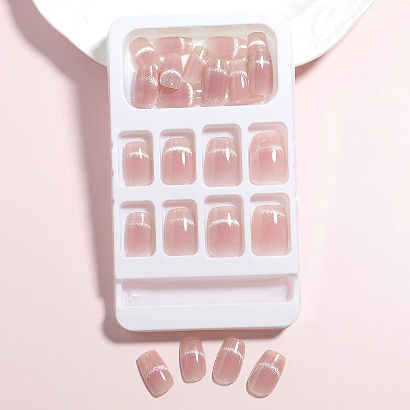 Press-On Nails Self-Adhesive Natural Lightweight Set of 30