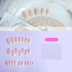 Press-On Nails Self-Adhesive Pink French Tips