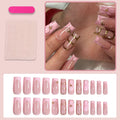 Press-On Nails Self-Adhesive Red Natural Look
