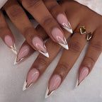 Press-On Nails Self-Adhesive Soft Pink Gold Accents