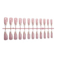 Press-On Nails Self-Adhesive Soft Pink Gold Accents