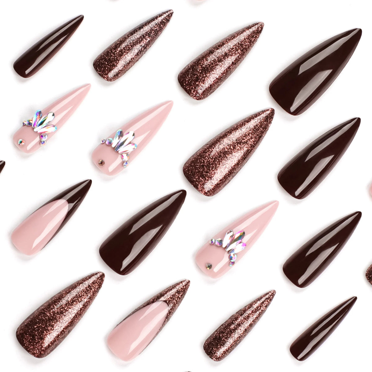 Press-On Nails Self-Adhesive Sparkling Accents
