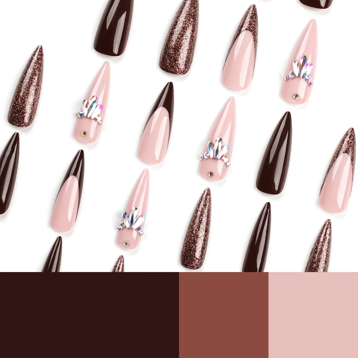 Press-On Nails Self-Adhesive Sparkling Accents