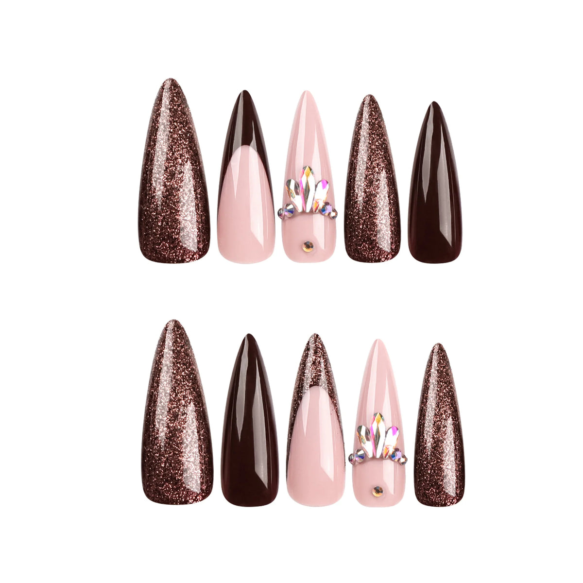 Press-On Nails Self-Adhesive Sparkling Accents