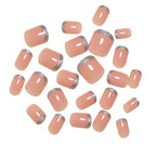 Press-On Nails Self-Adhesive Sparkling French Tip Set of 24