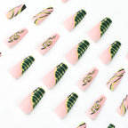 Press-On Nails Serpentine Marble Dark Blue Self-Apply