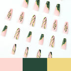 Press-On Nails Serpentine Marble Dark Blue Self-Apply