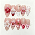 Press-On Nails Set Floral Art & Long-Lasting Wear