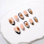 Press-On Nails Set Floral Design Self-Adhesive & Long-Lasting