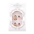 Press-On Nails Set Floral Design Self-Adhesive & Long-Lasting