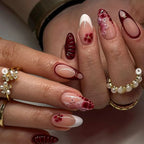 Press-On Nails Set Floral Designs Multiple Sizes No Glue