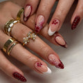 Press-On Nails Set Floral Designs Multiple Sizes No Glue