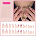 Press-On Nails Set Flower & Polka Dot Multiple Sizes