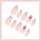 Press-On Nails Set Flower & Polka Dot Multiple Sizes