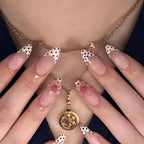 Press-On Nails Set Flower & Polka Dot Multiple Sizes