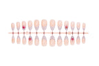 Press-On Nails Set Flower & Polka Dot Multiple Sizes