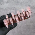 Press-On Nails Sharp Stiletto High-Gloss & Reusable
