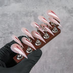 Press-On Nails Sharp Stiletto High-Gloss & Reusable