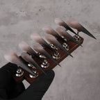 Press-On Nails Sharp Stiletto Tips Reusable