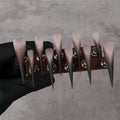 Press-On Nails Sharp Stiletto Tips Reusable