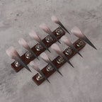 Press-On Nails Sharp Stiletto Tips Reusable