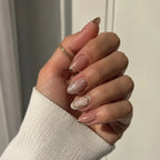 Press-On Nails Shell & Gold Accents Set of 24
