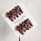 Press-On Nails Silver Glitter Custom Fit Adhesive Included