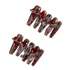 Press-On Nails Silver Glitter Custom Fit Adhesive Included