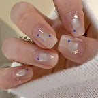 Press-On Nails Star & Dot 30-Piece Adhesive Tabs