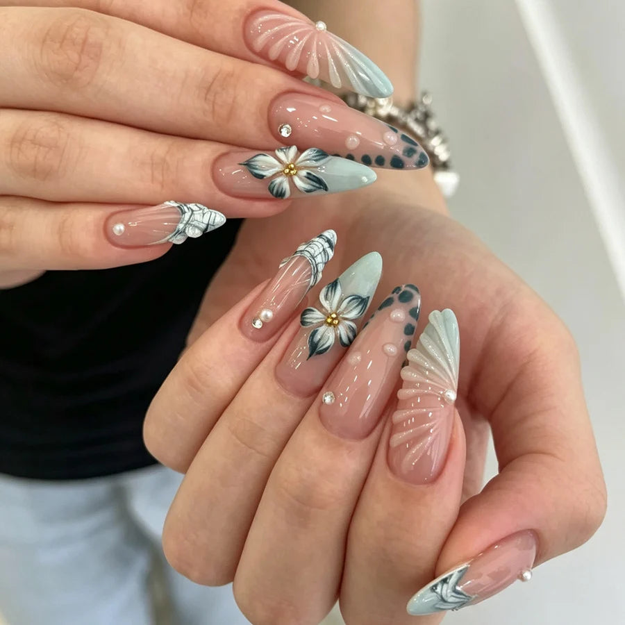 Press-On Nails Starry Design Reusable Easy Application