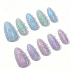 Press-On Nails Starry Design Reusable Easy Application