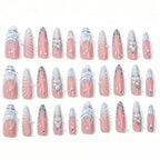Press-On Nails Starry Design Reusable Easy Application