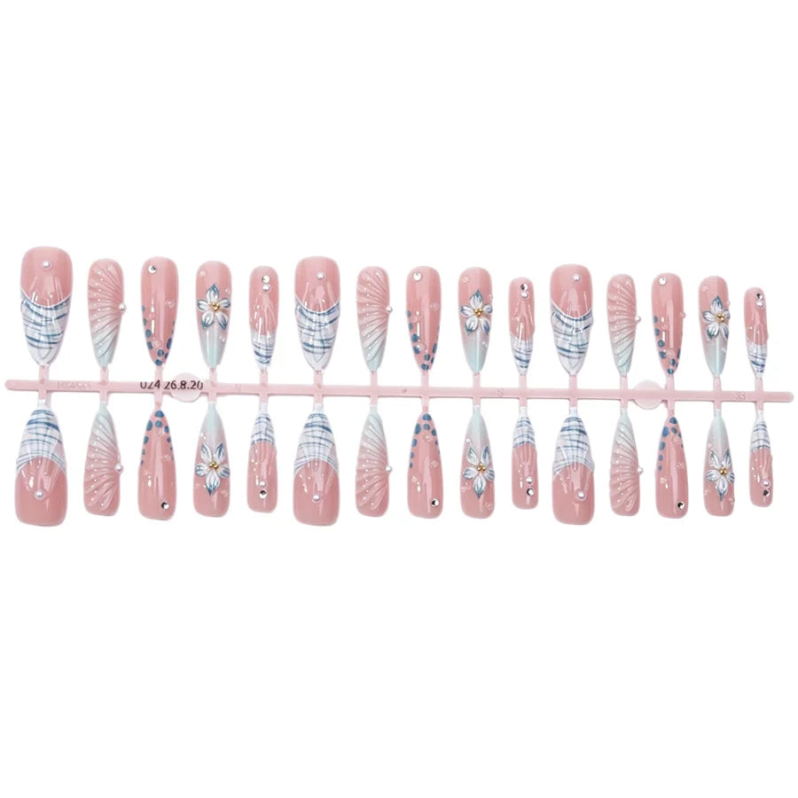 Press-On Nails Starry Design Reusable Easy Application