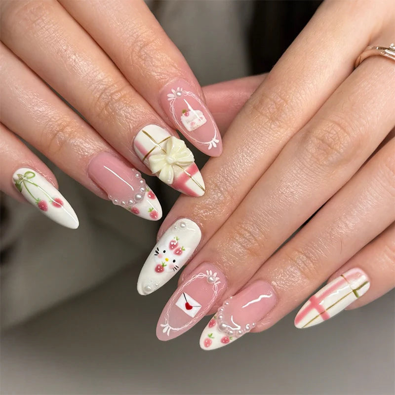 Press-On Nails Starry Night Pre-Glued Multiple Sizes