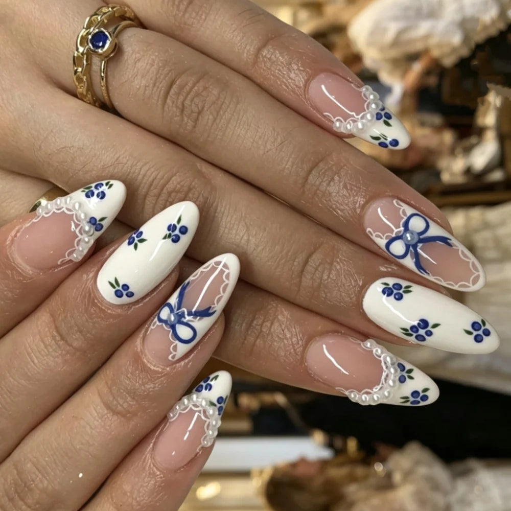 Press-On Nails Starry Night Pre-Glued Multiple Sizes