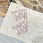 Press-On Nails Starry Ombre Rhinestone Accents