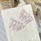 Press-On Nails Starry Ombre Rhinestone Accents