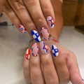 Press-On Nails Stars & Stripes Peel-And-Stick