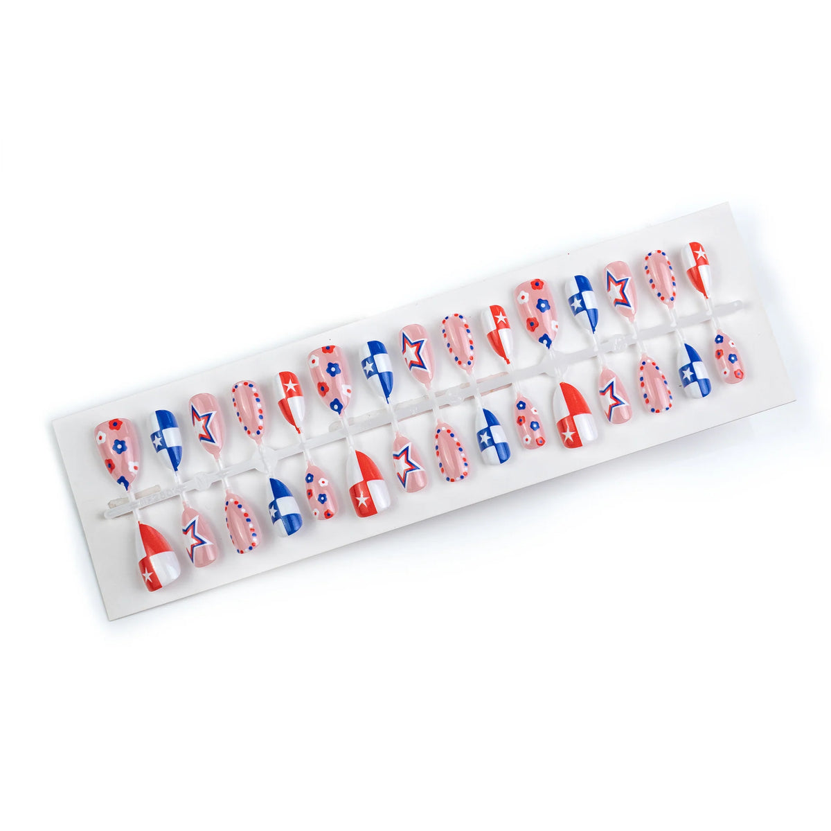 Press-On Nails Stars & Stripes Peel-And-Stick