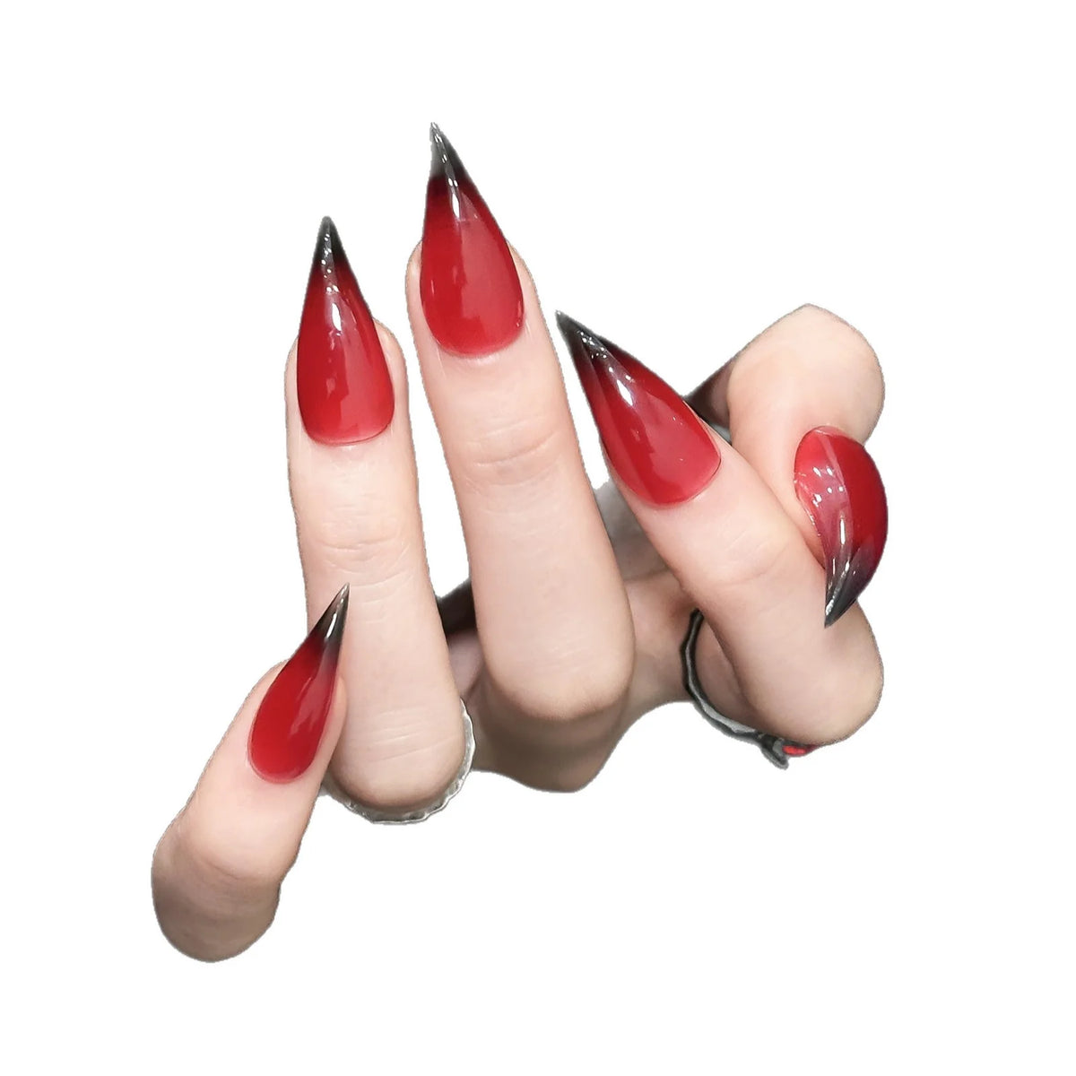 Press-On Nails Stiletto Adhesive Backing & Reusable